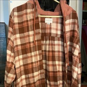 American Eagle Hooded Flannel